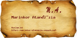 Marinkor Atanázia névjegykártya